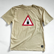 Grinning Gravel Sign Badge T-shirt