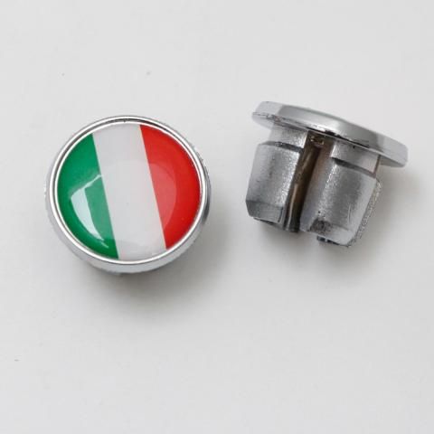 International Flag Bar Plugs Italy Pair